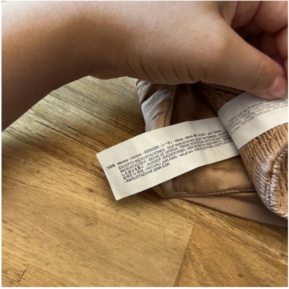 Zara Tan Ruched Crop Top - Picture 14 of 14